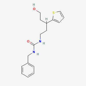 molecular formula C17H22N2O2S B2761923 1-苄基-3-(5-羟基-3-(噻吩-2-基)戊基)脲 CAS No. 2034587-04-5