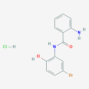 molecular formula C13H12BrClN2O2 B2761924 2-氨基-N-(5-溴-2-羟基苯基)苯甲酰胺;盐酸盐 CAS No. 1795187-35-7