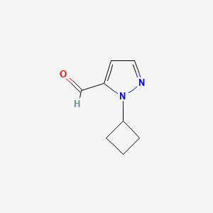 molecular formula C8H10N2O B2761925 1-cyclobutyl-1H-pyrazole-5-carbaldehyde CAS No. 1556311-44-4