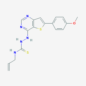 molecular formula C17H17N5OS2 B276193 N-allyl-2-[6-(4-methoxyphenyl)thieno[3,2-d]pyrimidin-4-yl]hydrazinecarbothioamide 