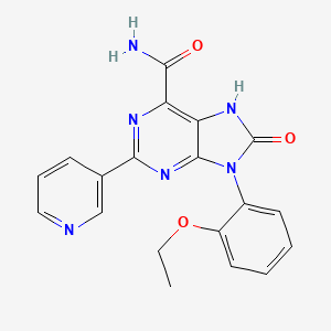 molecular formula C19H16N6O3 B2761930 9-(2-ethoxyphenyl)-8-oxo-2-(pyridin-3-yl)-8,9-dihydro-7H-purine-6-carboxamide CAS No. 899971-17-6