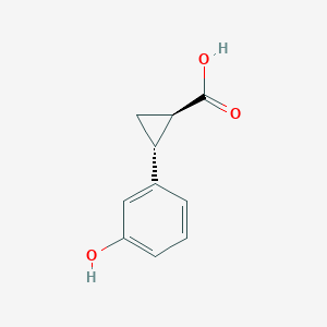 molecular formula C10H10O3 B2761933 (1R,2R)-2-(3-羟基苯基)环丙烷羧酸 CAS No. 731812-28-5