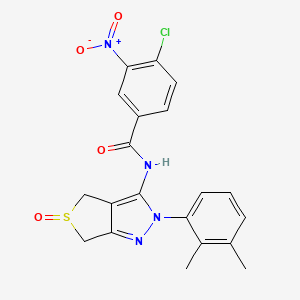4-chloro-N-(2-(2,3-dimethylphenyl)-5-oxido-4,6-dihydro-2H-thieno[3,4-c]pyrazol-3-yl)-3-nitrobenzamide