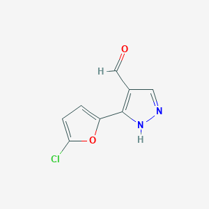 3-(5-chlorofuran-2-yl)-1H-pyrazole-4-carbaldehyde