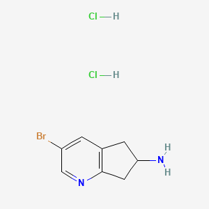 3-Bromo-6,7-dihydro-5H-cyclopenta[b]pyridin-6-amine dihydrochloride
