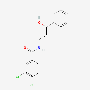 molecular formula C16H15Cl2NO2 B2761945 3,4-dichloro-N-(3-hydroxy-3-phenylpropyl)benzamide CAS No. 1396847-84-9