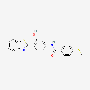 N-(4-(benzo[d]thiazol-2-yl)-3-hydroxyphenyl)-4-(methylthio)benzamide