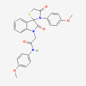 N-(4-methoxyphenyl)-2-(3'-(4-methoxyphenyl)-2,4'-dioxospiro[indoline-3,2'-thiazolidin]-1-yl)acetamide
