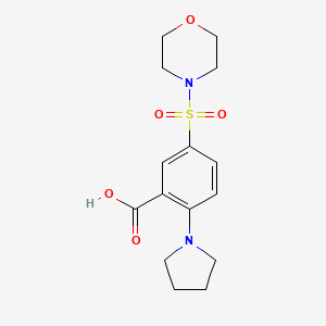 molecular formula C15H20N2O5S B2761973 5-(Morpholine-4-sulfonyl)-2-(pyrrolidin-1-yl)benzoic acid CAS No. 790271-13-5