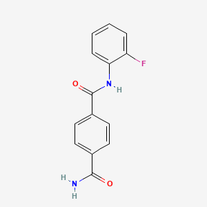 molecular formula C14H11FN2O2 B2761980 N1-(2-氟苯基)苯-1,4-二羧酰胺 CAS No. 1089997-35-2