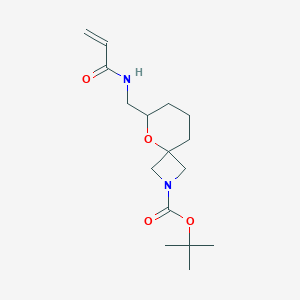 molecular formula C16H26N2O4 B2761987 Tert-butyl 6-[(prop-2-enoylamino)methyl]-5-oxa-2-azaspiro[3.5]nonane-2-carboxylate CAS No. 2411244-62-5