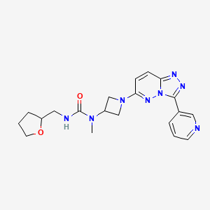 1-Methyl-3-(oxolan-2-ylmethyl)-1-[1-(3-pyridin-3-yl-[1,2,4]triazolo[4,3-b]pyridazin-6-yl)azetidin-3-yl]urea