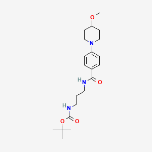 Tert-butyl (3-(4-(4-methoxypiperidin-1-yl)benzamido)propyl)carbamate