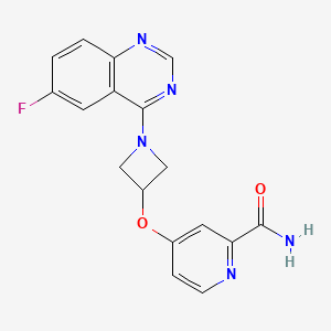 4-[1-(6-Fluoroquinazolin-4-yl)azetidin-3-yl]oxypyridine-2-carboxamide