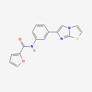 molecular formula C16H11N3O2S B2762003 N-(3-(imidazo[2,1-b]thiazol-6-yl)phenyl)furan-2-carboxamide CAS No. 872630-05-2