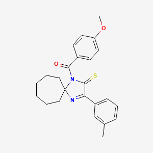 1-(4-Methoxybenzoyl)-3-(3-methylphenyl)-1,4-diazaspiro[4.6]undec-3-ene-2-thione