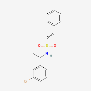 N-[1-(3-bromophenyl)ethyl]-2-phenylethene-1-sulfonamide