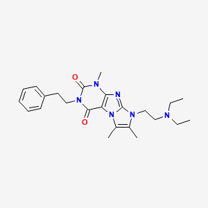 8-(2-(diethylamino)ethyl)-1,6,7-trimethyl-3-phenethyl-1H-imidazo[2,1-f]purine-2,4(3H,8H)-dione