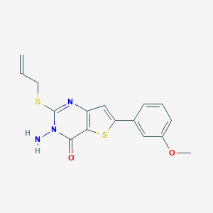 2-(allylsulfanyl)-3-amino-6-(3-methoxyphenyl)thieno[3,2-d]pyrimidin-4(3H)-one
