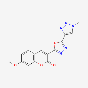 7-methoxy-3-[5-(1-methyl-1H-1,2,3-triazol-4-yl)-1,3,4-oxadiazol-2-yl]-2H-chromen-2-one