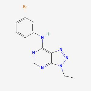 N-(3-bromophenyl)-3-ethyl-3H-[1,2,3]triazolo[4,5-d]pyrimidin-7-amine