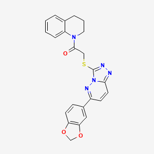 2-((6-(benzo[d][1,3]dioxol-5-yl)-[1,2,4]triazolo[4,3-b]pyridazin-3-yl)thio)-1-(3,4-dihydroquinolin-1(2H)-yl)ethanone