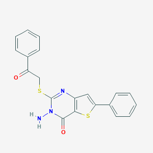 3-amino-2-[(2-oxo-2-phenylethyl)sulfanyl]-6-phenylthieno[3,2-d]pyrimidin-4(3H)-one