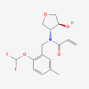 N-[[2-(Difluoromethoxy)-5-methylphenyl]methyl]-N-[(3R,4S)-4-hydroxyoxolan-3-yl]prop-2-enamide