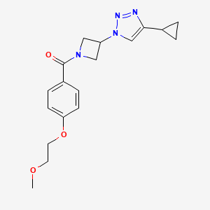 4-cyclopropyl-1-{1-[4-(2-methoxyethoxy)benzoyl]azetidin-3-yl}-1H-1,2,3-triazole