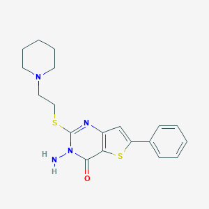 3-amino-6-phenyl-2-{[2-(1-piperidinyl)ethyl]sulfanyl}thieno[3,2-d]pyrimidin-4(3H)-one