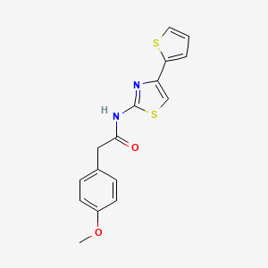 2-(4-methoxyphenyl)-N-(4-thiophen-2-yl-1,3-thiazol-2-yl)acetamide