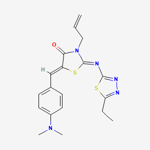 (2Z,5Z)-3-allyl-5-(4-(dimethylamino)benzylidene)-2-((5-ethyl-1,3,4-thiadiazol-2-yl)imino)thiazolidin-4-one