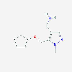 [5-(Cyclopentyloxymethyl)-1-methylpyrazol-4-yl]methanamine