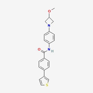 molecular formula C21H20N2O2S B2762137 N-(4-(3-甲氧基吖啶-1-基)苯基)-4-(噻吩-3-基)苯甲酰胺 CAS No. 2034261-87-3