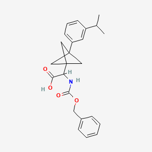 2-(Phenylmethoxycarbonylamino)-2-[3-(3-propan-2-ylphenyl)-1-bicyclo[1.1.1]pentanyl]acetic acid