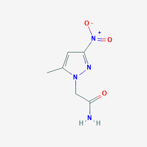 molecular formula C6H8N4O3 B2762146 2-(5-Methyl-3-nitropyrazolyl)acetamide CAS No. 384820-93-3