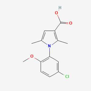 1-(5-chloro-2-methoxyphenyl)-2,5-dimethyl-1H-pyrrole-3-carboxylic acid