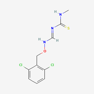 molecular formula C10H11Cl2N3OS B2762160 N-({[(2,6-二氯苯基)氧基]亚胺基}甲基)-N'-甲基硫脲 CAS No. 338976-98-0