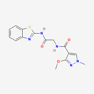 N-(2-(benzo[d]thiazol-2-ylamino)-2-oxoethyl)-3-methoxy-1-methyl-1H-pyrazole-4-carboxamide