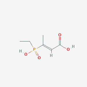 molecular formula C6H11O4P B2762172 3-[Ethyl(hydroxy)phosphoryl]but-2-enoic acid CAS No. 33472-67-2