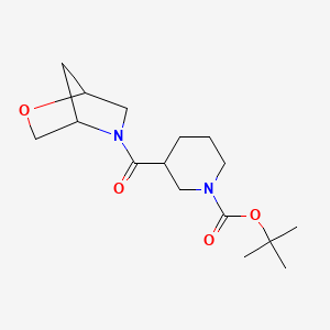 molecular formula C16H26N2O4 B2762178 Tert-butyl 3-(2-oxa-5-azabicyclo[2.2.1]heptane-5-carbonyl)piperidine-1-carboxylate CAS No. 2034611-60-2