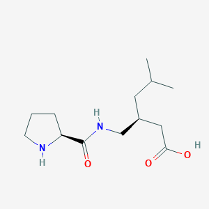 (3S)-5-methyl-3-({[(2S)-pyrrolidin-2-yl]formamido}methyl)hexanoic acid