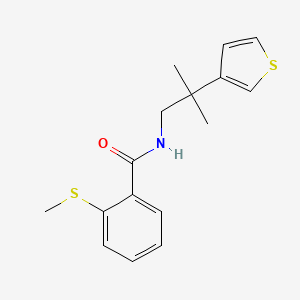 molecular formula C16H19NOS2 B2762192 N-(2-methyl-2-(thiophen-3-yl)propyl)-2-(methylthio)benzamide CAS No. 2319834-39-2