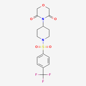 4-(1-((4-(Trifluoromethyl)phenyl)sulfonyl)piperidin-4-yl)morpholine-3,5-dione