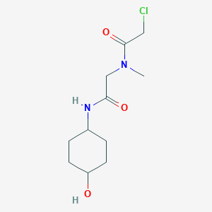 molecular formula C11H19ClN2O3 B2762197 2-[(2-Chloroacetyl)-methylamino]-N-(4-hydroxycyclohexyl)acetamide CAS No. 2411305-16-1