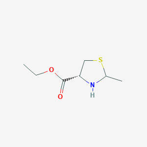 molecular formula C7H13NO2S B2762198 Ethyl (4R)-2-methyl-1,3-thiazolidine-4-carboxylate CAS No. 190063-02-6