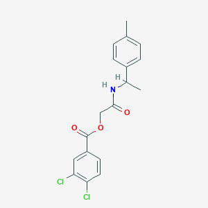 {[1-(4-Methylphenyl)ethyl]carbamoyl}methyl 3,4-dichlorobenzoate