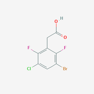 molecular formula C8H4BrClF2O2 B2762204 3-Bromo-5-chloro-2,6-difluorophenylacetic acid CAS No. 2514730-19-7