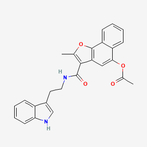 3-{[2-(1H-indol-3-yl)ethyl]carbamoyl}-2-methylnaphtho[1,2-b]furan-5-yl acetate