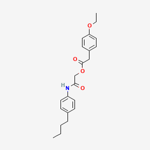 molecular formula C22H27NO4 B2762210 [(4-Butylphenyl)carbamoyl]methyl 2-(4-ethoxyphenyl)acetate CAS No. 1794852-66-6